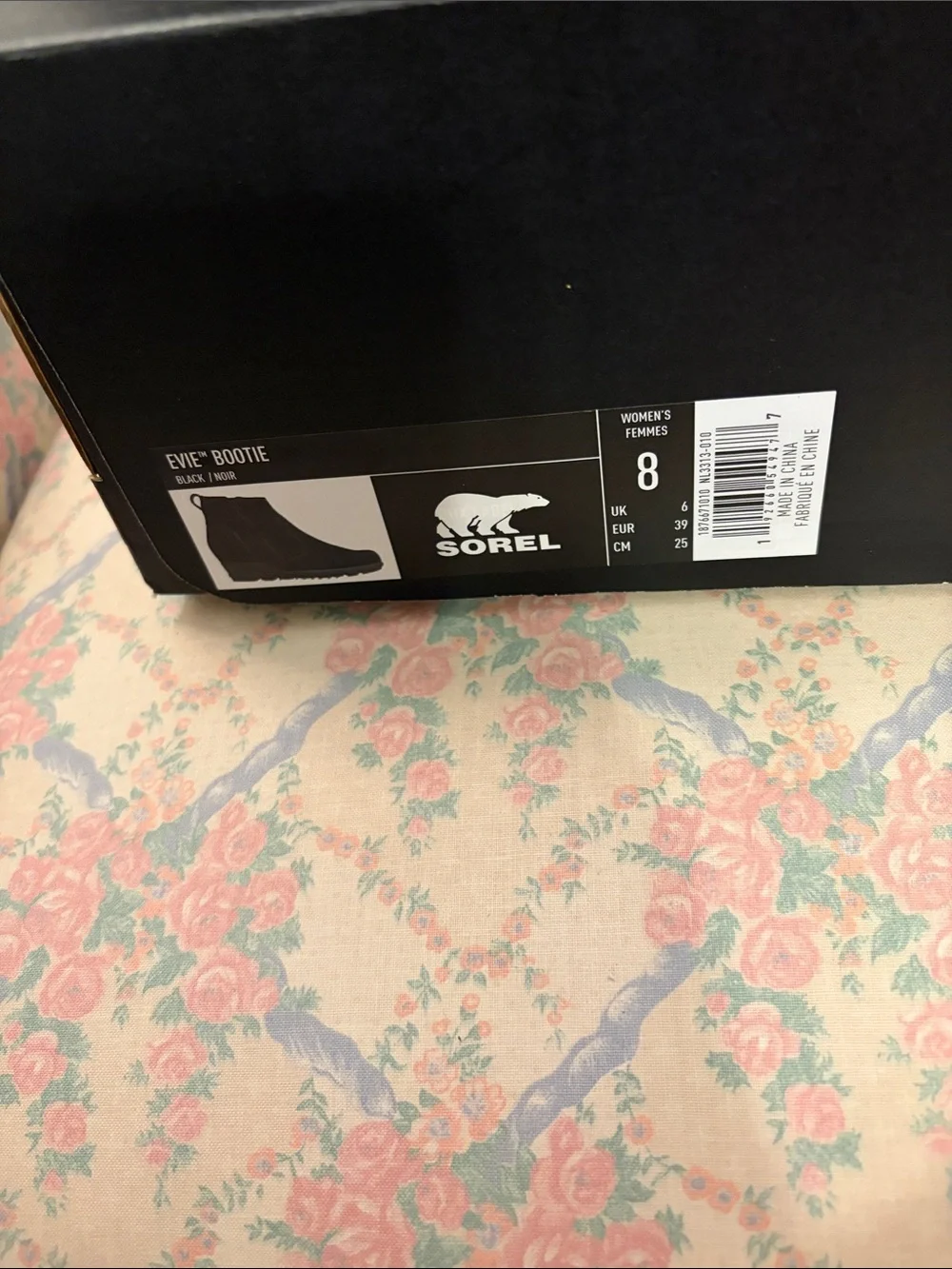 Sorel Evie Bootie Black Suede Size 8M